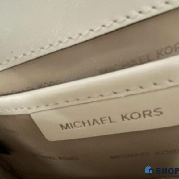 Michael Kors Clutch Crossbody Bag Purse Jade Medium Gusset Embroidered Leather - Picture 5 of 16